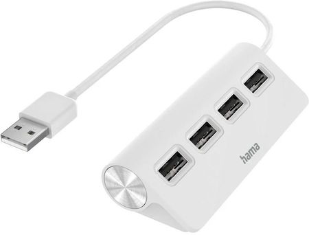 Hama Hub USB 2.0 4xUSB-A biały (200120)