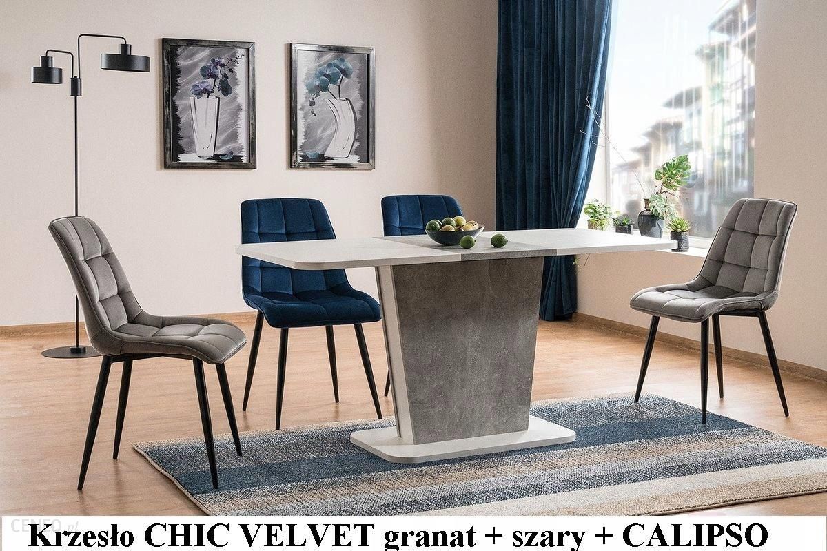 Krzesło Chic Velvet Granatowy Aksamit Welur Signal  9595214570