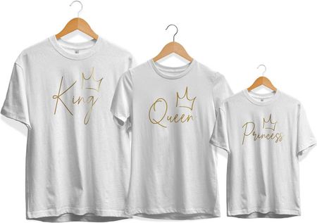 King, Queen i Princess - Zestaw koszulek dla całej rodziny