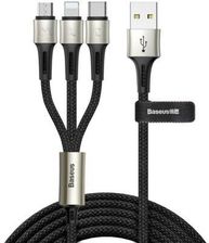Baseus Kabel USB - USB-C - Lightning - Micro-USB 1,2m Czarny (CAMLTYE01)