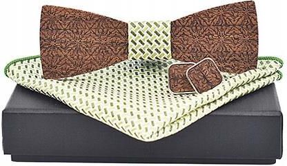 Zdjmeitrxdoow Drewniana Elegancka Mucha Spinki Poszetka M203-129