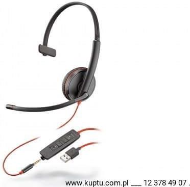 Plantronics Słuchawki Z Mikrofonem Blackwire C3215 Usb-A (209746-22) (20974622)