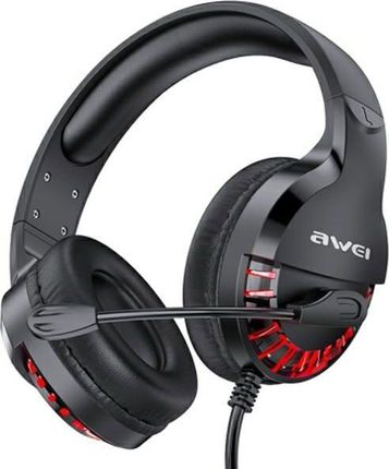 Awei Słuchawki Gaming Es-770I Nauszne Gamingowe Z Mikrofonem Czarny/Black (Es770I)