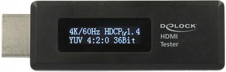 Delock Hdmi Tester For Edid Information With Oled Display, Meter (Black) (63327)
