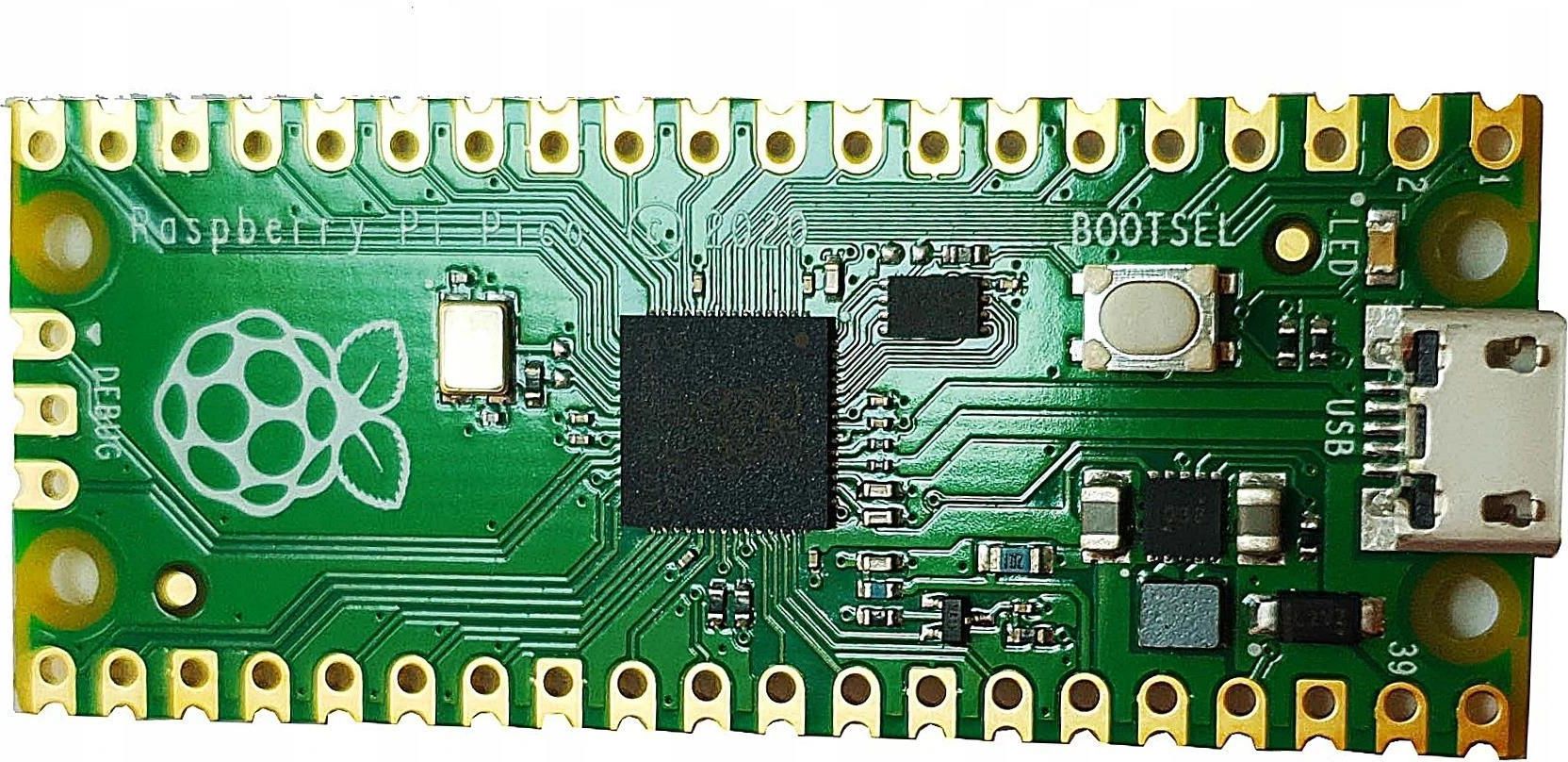 RASPBERRY PI PICO + GOLDPINY - zdjęcie 2 RASPBERRY PI PICO + GOLDPINY