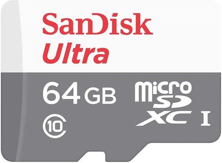 Sandisk Ultra microSDXC 64GB Class 10 UHS-I 100MB/s Z Adapterem (SDSQUNR064GGN3MA)