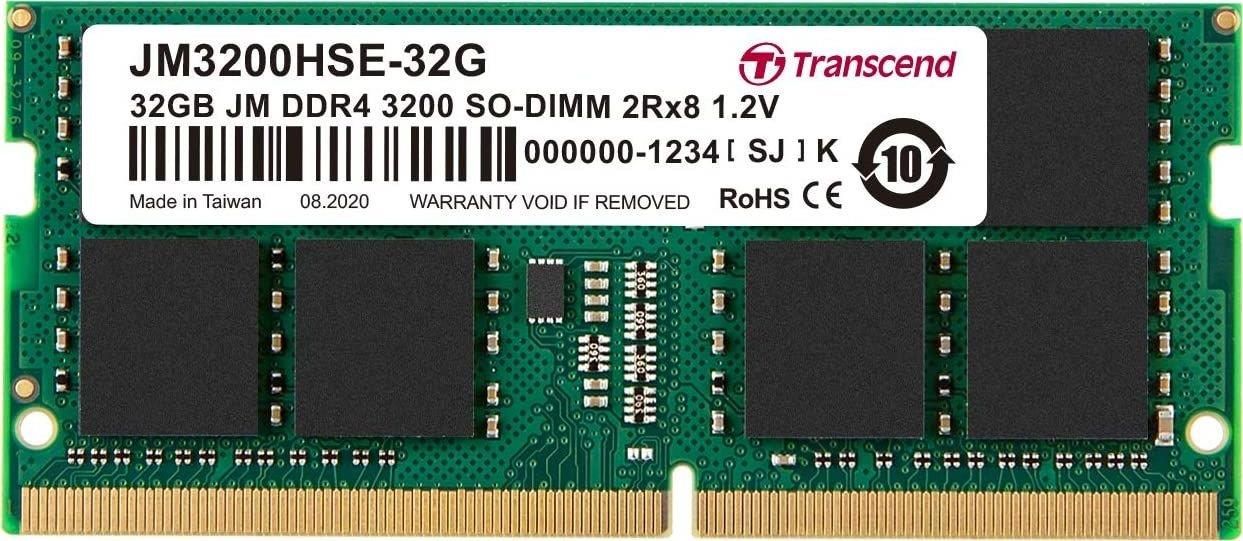 Pamięć RAM Transcend Do Laptopa Sodimm Ddr4 32Gb 3200Mhz