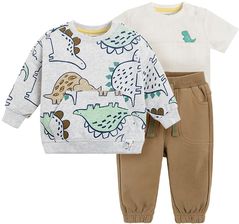 Zdjęcie Cool Club Komplet Chłopięcy, Bluza, T-Shirt, Spodnie Dresowe, Dinozaury - Rzeszów