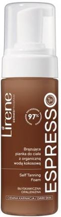 Lirene Espresso Wegańska Brązująca Pianka Do Ciała Z Kokosową Wodą Organiczną Ciemna Karnacja 150ml
