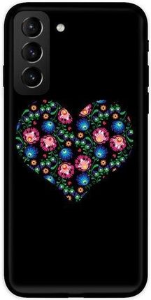 Casegadget Etui Nadruk Słowiańskie Serce Czarne Samsung Galaxy S21 Plus (1000000557817)