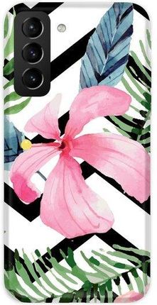 Casegadget Etui Nadruk Różowy Kwiat I Liście Samsung Galaxy S21 Plus (1000000557947)