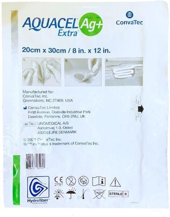 CONVATEC AQUACEL AG+ EXTRA, OPATRUNEK 20 CM X 30 CM, 1 SZT - zdjęcie 2