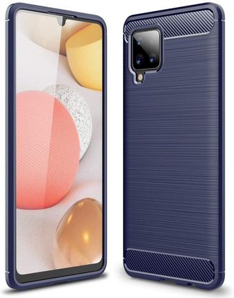 Hurtel Carbon Case elastyczne Samsung Galaxy A42 5G niebieski