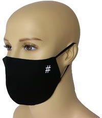 Zbrojownia Maska Profilowanna Na Twarz Z Haftowanym Hashtag Czarna (Sub21633)
