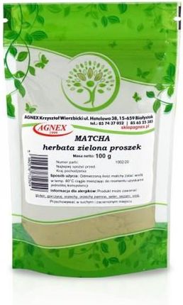 Agnex - Matcha Herbata Zielona Proszek 100 G