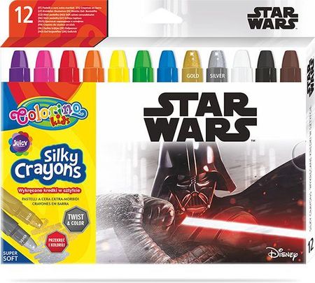 Patio Kredki Żelowe Wykręcane Colorino Kids 12 Kolorów Star Wars