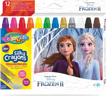 Patio Kredki Żelowe Wykręcane Colorino Kids 12 Kolorów Frozen