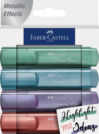Faber-Castell Zakreślacze 1546 Creativ Studio Faber-Castell 4 Kolory Metaliczne Dodatkowe