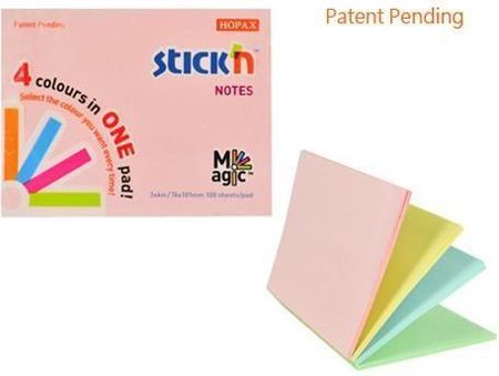 Stickn Notes Samoprzylepny Magic Pad Pastel 76 X 101 Mm  