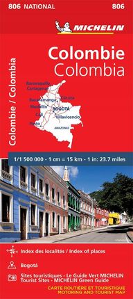 Kolumbia 806 mapa samochodowa 1:1,5M Michelin 2020