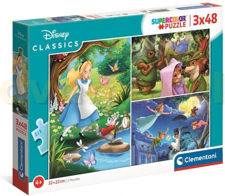 Clementoni Puzzle 3X48 Super Color Disney Classic 25267