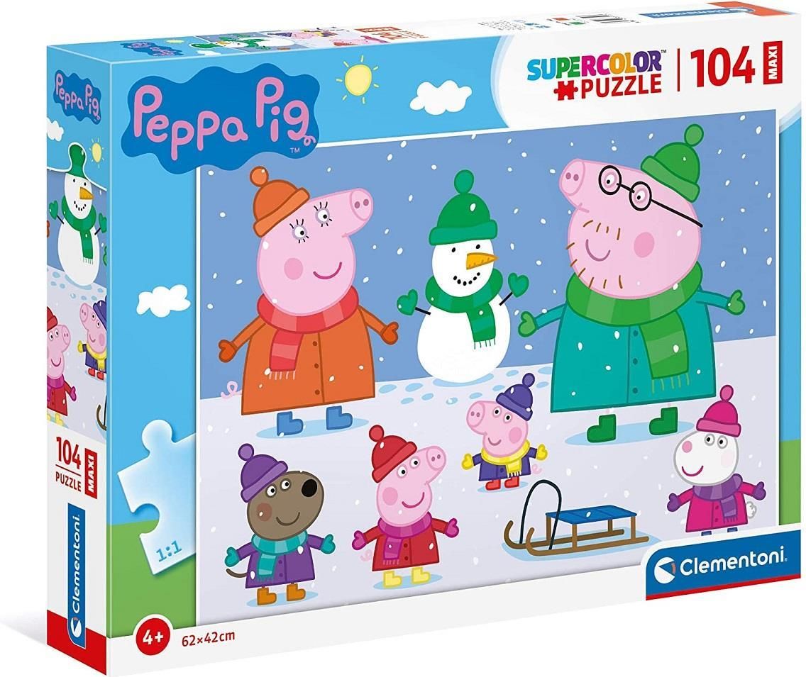 Clementoni Puzzle 104El. Maxi Super Color Świnka Peppa 23752 - Ceny i ...