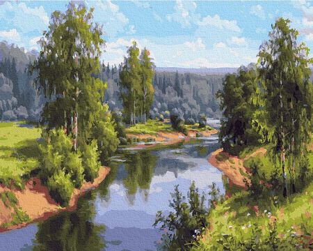 Ipicasso Letni krajobraz Malowanie po numerach 40x50 cm