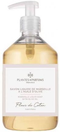 Plantes&Parfums Provence Tradycyjne Mydełko Marsylskie Cotton Flower Kwiat Bawełny 500Ml