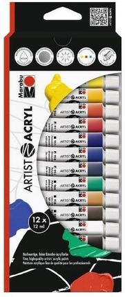 Artequipment Marabu Artist Acryl 12X12Ml
