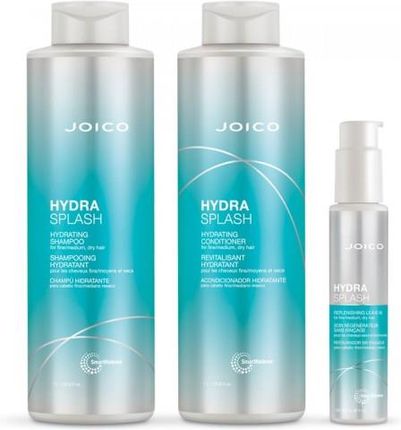 Joico HydraSplash zestaw do włosów przesuszonych, cienkich i kruchych szampon 1000ml, odżywka 1000ml, krem 100ml