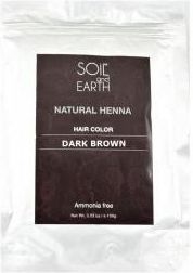 Soil And Earth Henna do włosów Indyjska CIEMNY BRĄZ 100g Soil&Earth