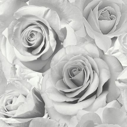Ugepa Tapeta W Szare Kwiaty Róże 3D Brokat
