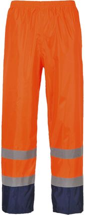Portwest Klasyczne Spodnie Przeciwdeszczowe H444 Granatowy Pomarańczowy M