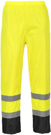 Portwest Klasyczne Spodnie Przeciwdeszczowe H444 Czarny Żółty 4Xl