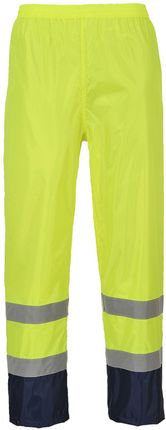Portwest Klasyczne Spodnie Przeciwdeszczowe H444 Żółty Granatowy Xxl