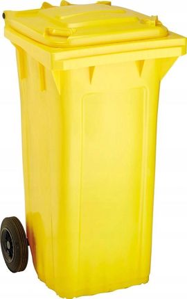 Pojemnik kosz na śmieci odpady Wave 120L żółty