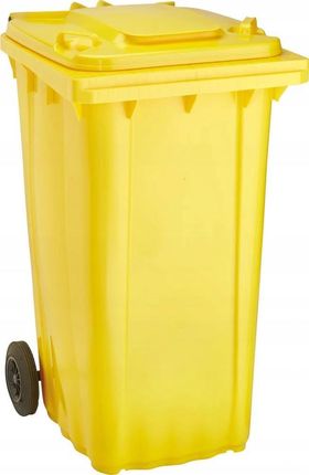 Pojemnik kosz na śmieci odpady Wave 240L żółty