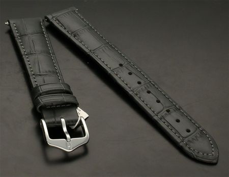 Szary pasek skórzany 18 mm HIRSCH Duke 01028030-2-18 L - zdjęcie 2