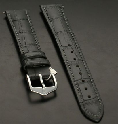 Szary pasek skórzany 18 mm HIRSCH Duke 01028030-2-18 L - zdjęcie 3