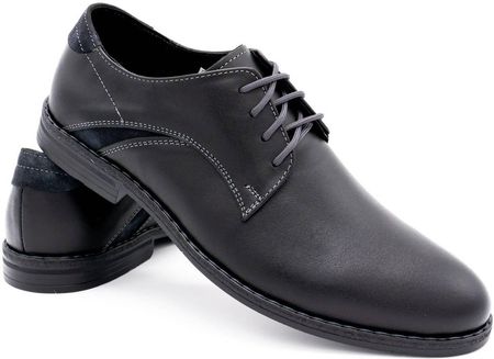 Eleganckie buty męskie 253LU czarne - zdjęcie 2