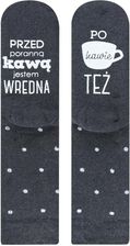 Soxo Śmieszne Skarpety Z Napisami Damskie Przed Poranną Kawą Jestem Wredna, Po Kawie Też