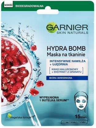 Garnier Skin Naturals Hydra Bomb Maska na tkaninie nawilżająca z ekstraktem z granatu 28 g