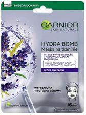 Zdjęcie Garnier Skin Naturals Hydra Bomb Maska na tkaninie redukująca oznaki zmęczenia z ekstraktem z lawendy 28 g - Zagórz