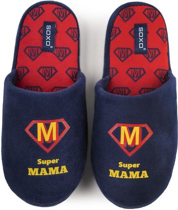 Kapcie dla Mamy na prezent SOXO Super Mama w pudełku prezentowym