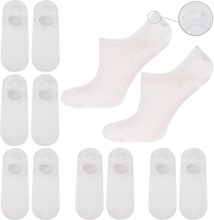 6x Stopki męskie SOXO bawełniane z silikonem białe