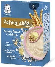 Gerber Pełnia Zbóż Kaszka Manna dla niemowląt po 4 Miesiącu 200g
