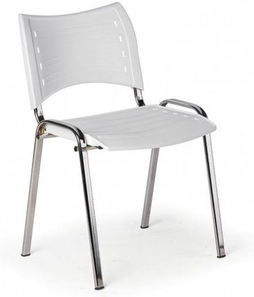 B2B Partner Plastikowe Krzesła Smart Chromowane Nogi Biały