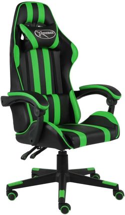 vidaXL Fotel dla gracza czarno-zielony sztuczna skóra (20521)