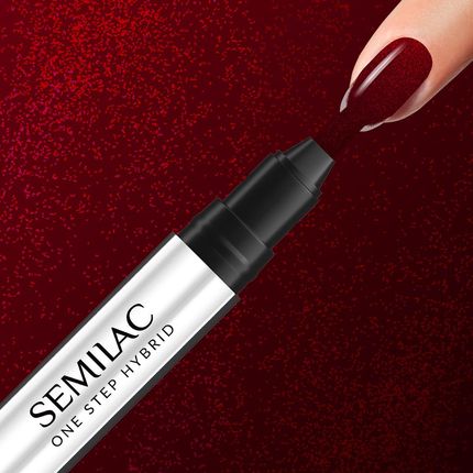 Semilac S590 One Step Marker GLITTER RED 3ml