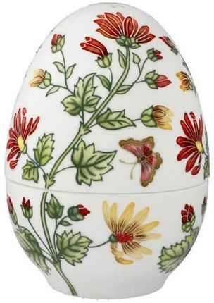 Goebel - Fitz and Floyd "Colourful Flora" porcelanowy pojemnik jajko, duży